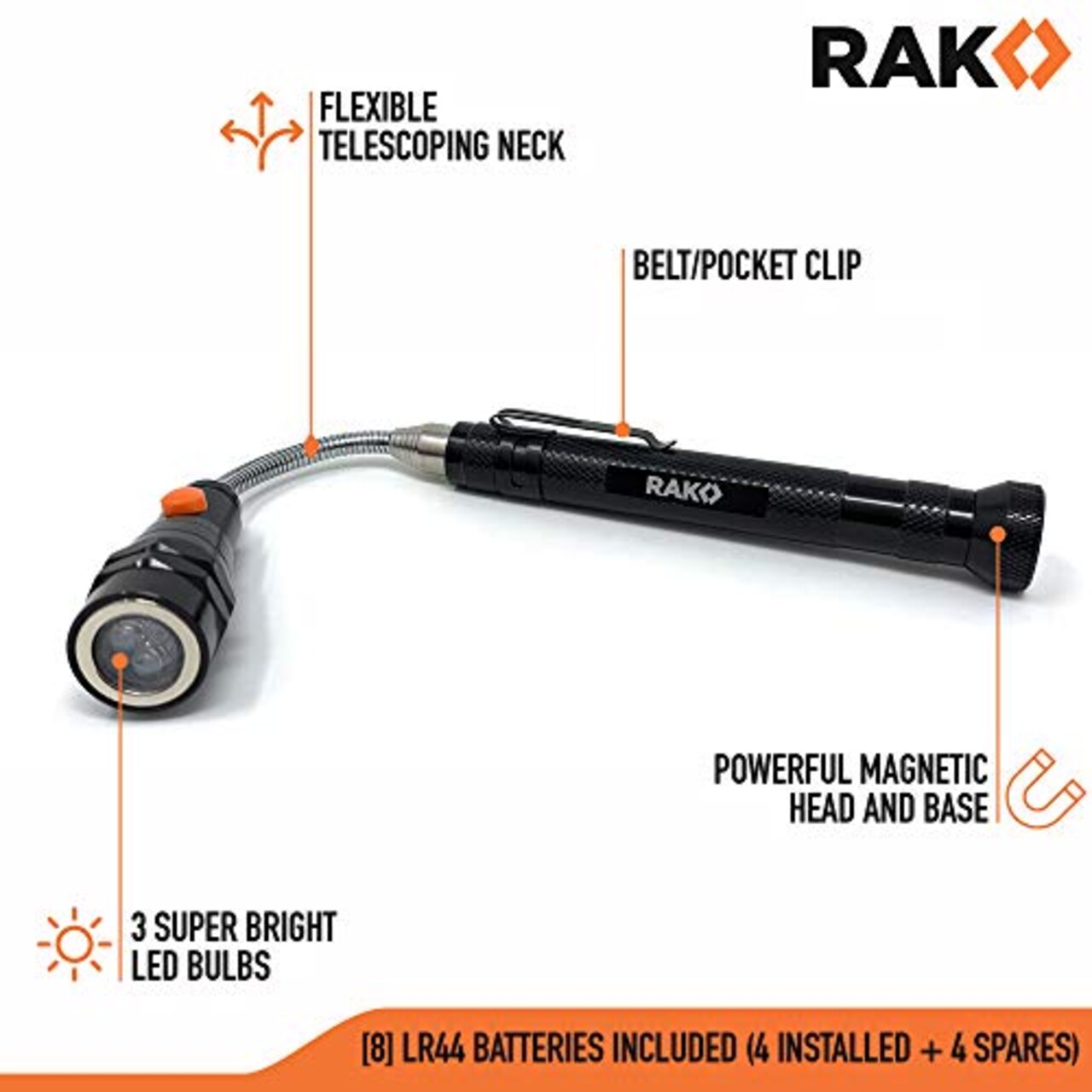 Magnetic Pickup Tool Telescoping Magnet Pickup Tool with Bright LED Lights and Extendable Neck - Cool Gadgets Gifts for Men